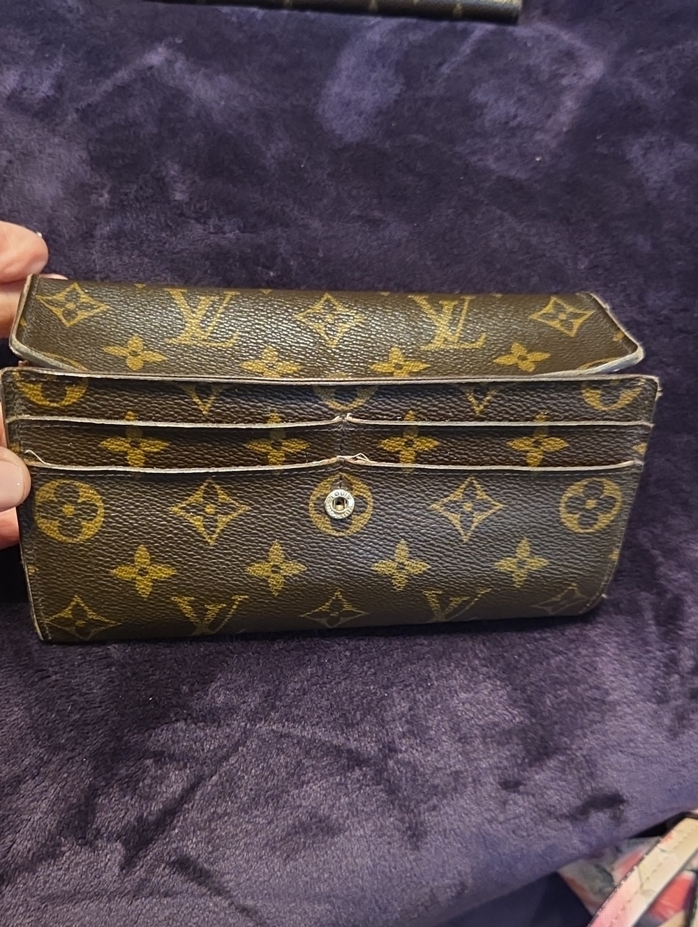 Louis Vuitton Monogram Continental Wallet in Brown and Gold
